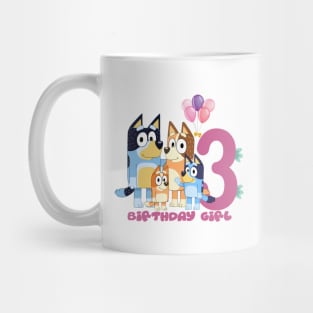 Bluey and Bingo 3 year Mug